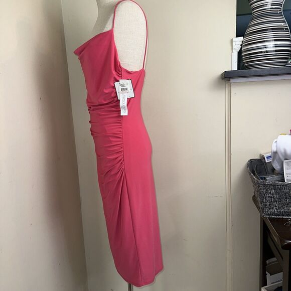 NWT Laundry by Shelli Segal Stretch Knit Dress Fucshia Pink Size 10 - Picture 4 of 9